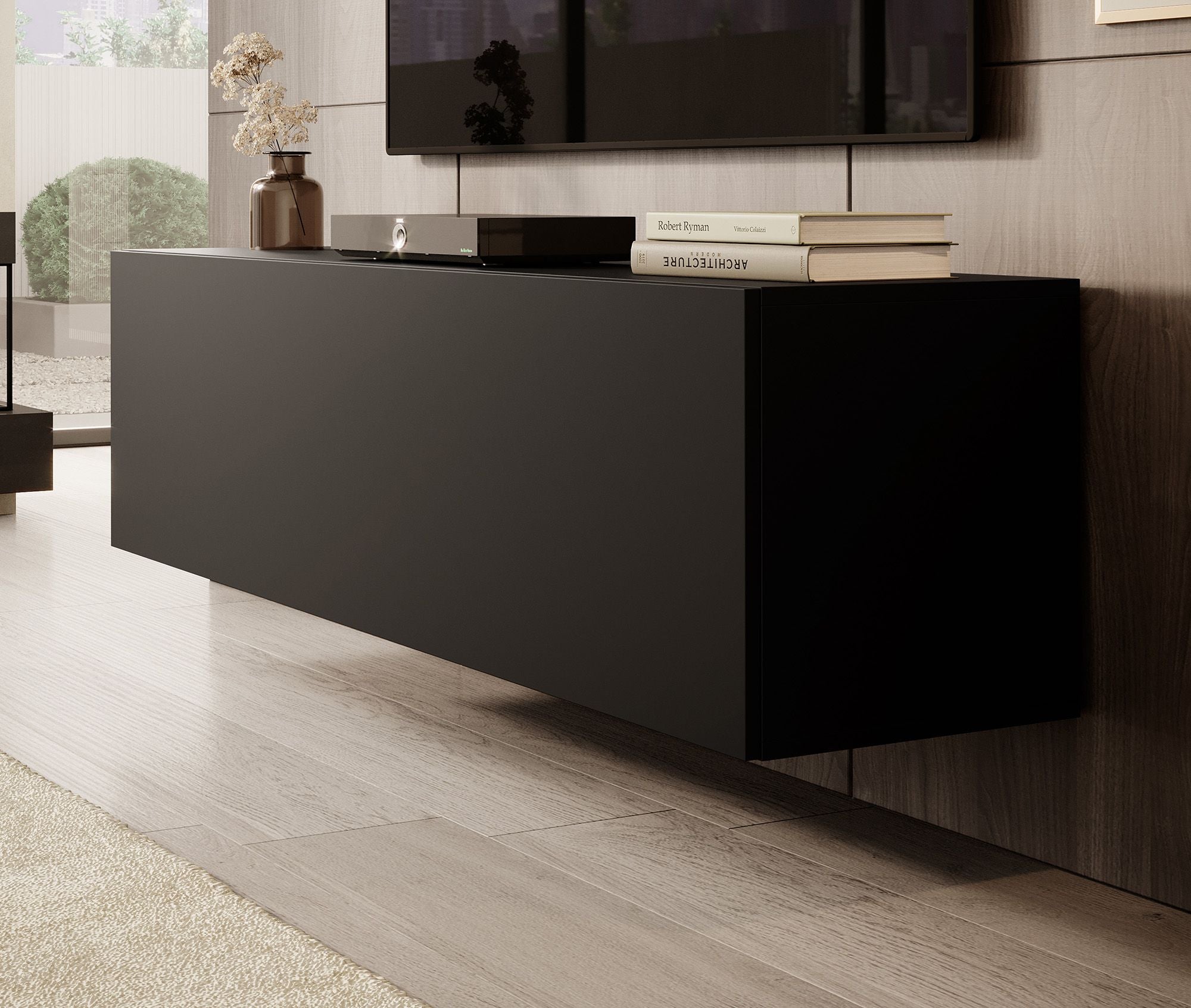 Venica - TV-Meubel - Mat zwart - 140 cm