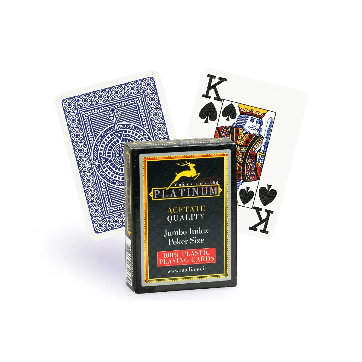 Modiano Cartes Poker Platinum - Bleu