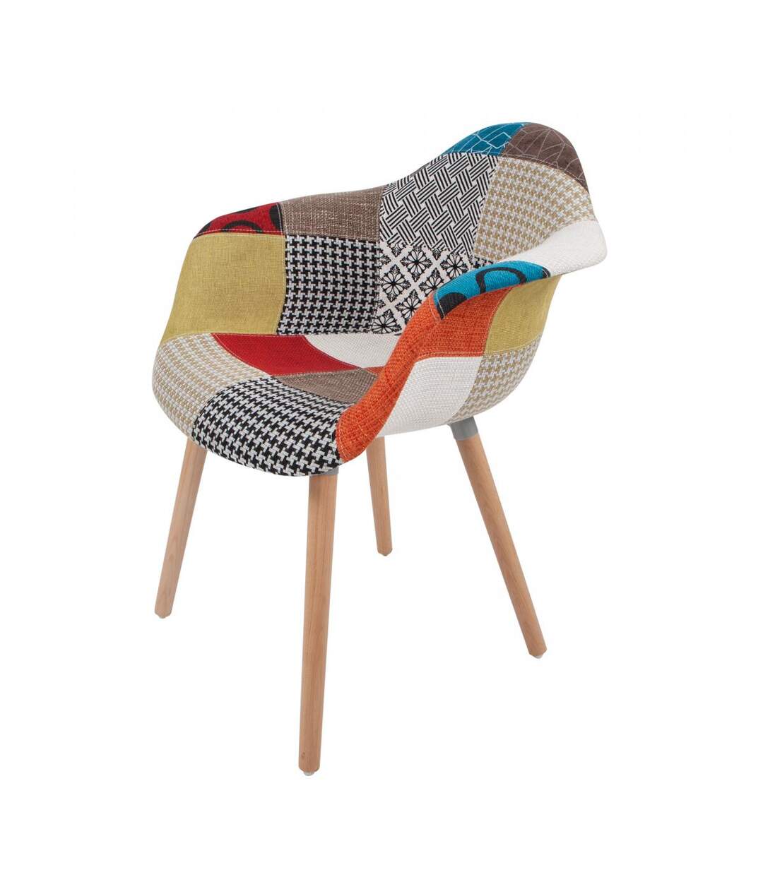 Lot de 2 fauteuils ACE en polyester doux et soyeux fait main FSC