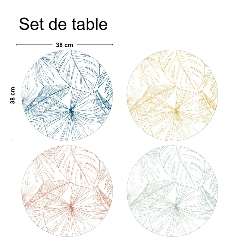 Lot de 4 sets de table L 38xl 38cm - MIX LÄMNAR 99deco