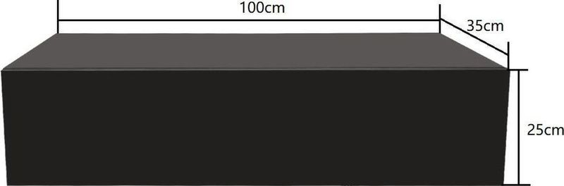 Zwevend - Halkastje - Zwart - Hout - 100 cm Breed