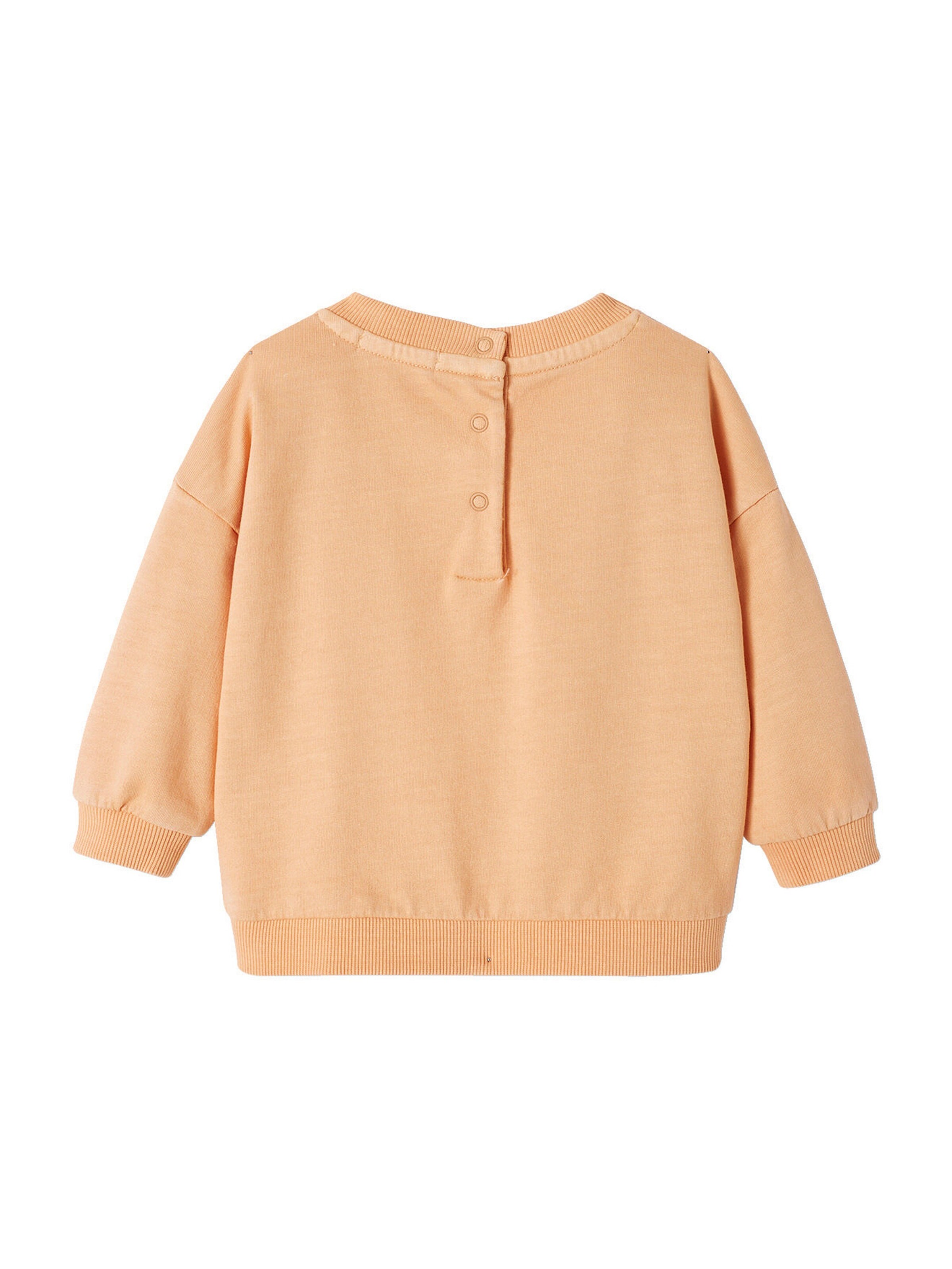 Vertbaudet Baby Sweatshirt mit Schriftzug pfirsich