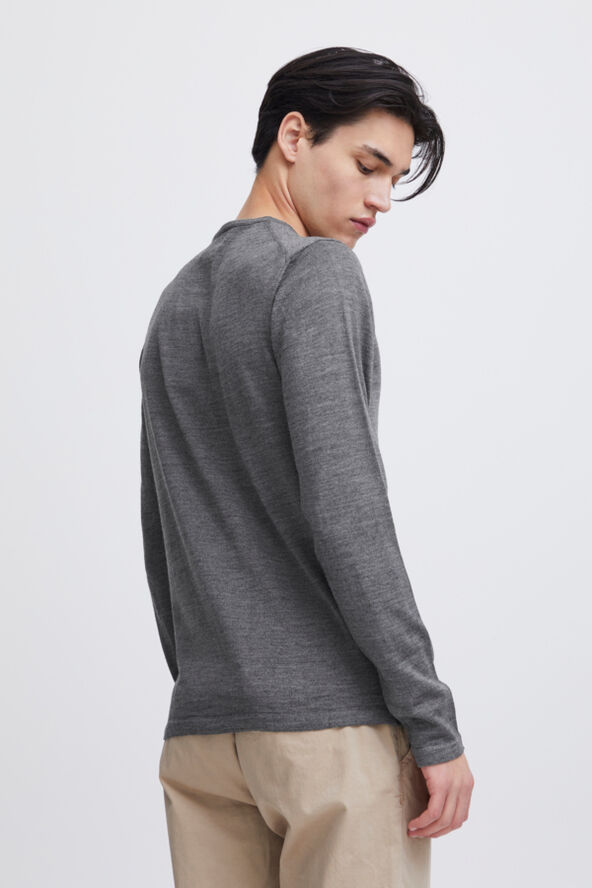Casual Friday CFKENT Merino Crew Neck Knit Pewter mix