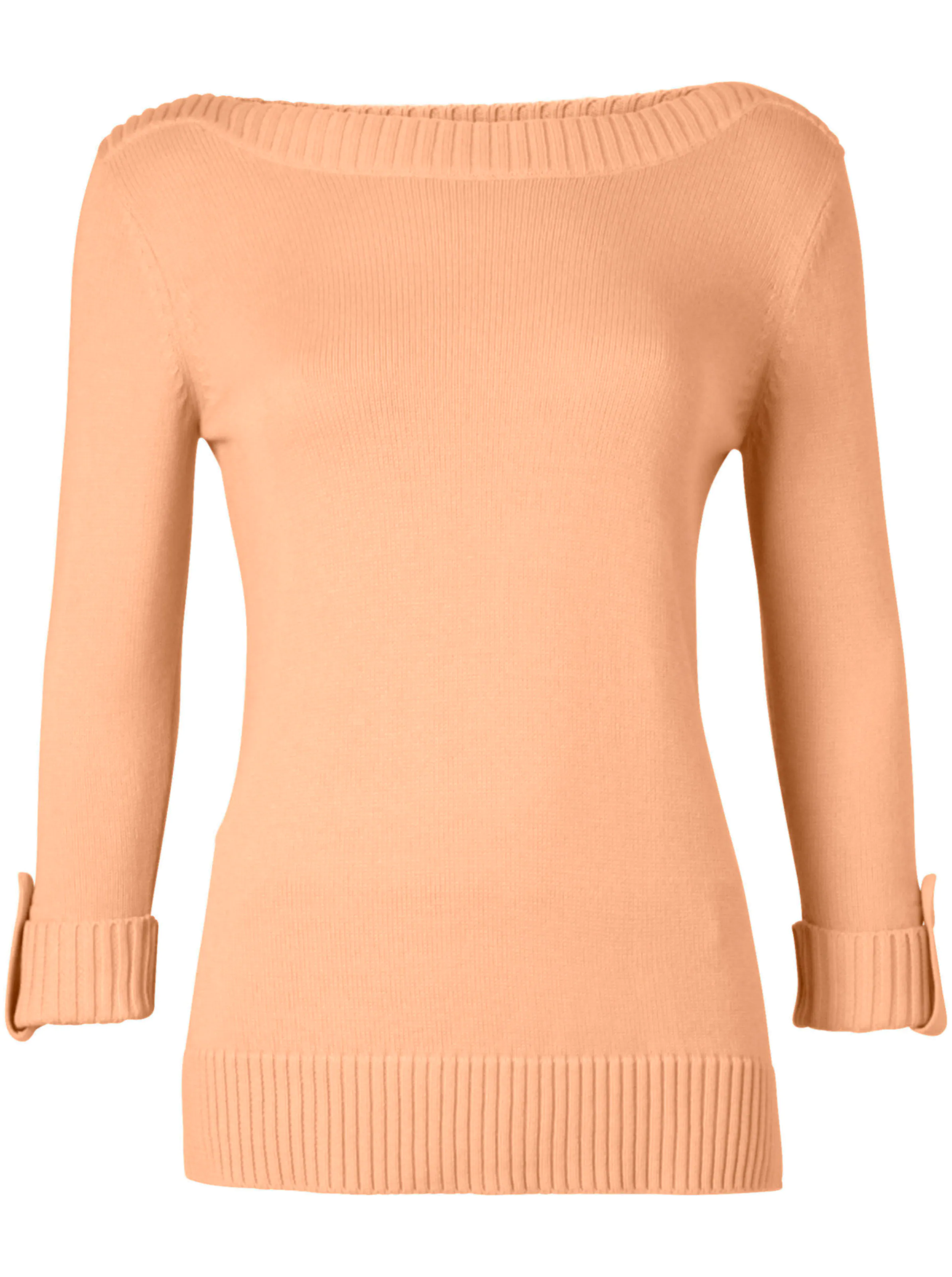 3/4 Arm-Pullover in apricot