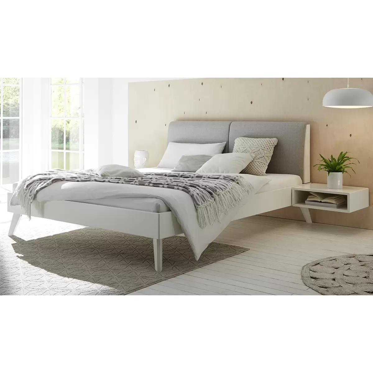 Hasena Bett 140x200 Simone 140 x 200 weiss,grau