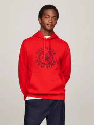 Moletom com capuz oversized com logo Crest