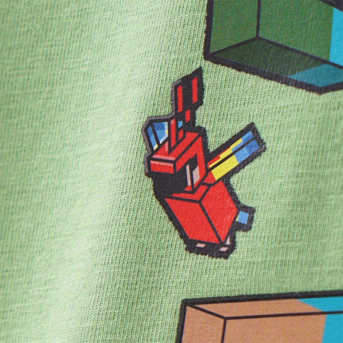 Topolino Minecraft T-Shirt mit Print hellgrün