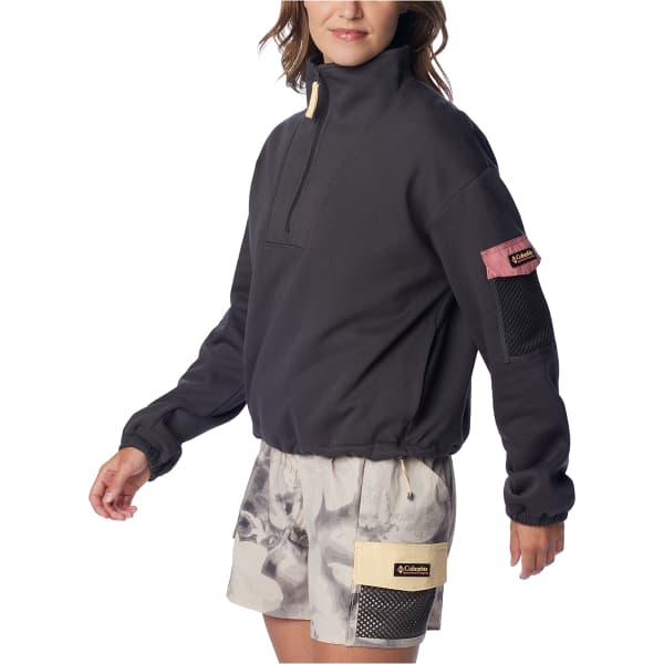 Sweat polaire COLUMBIA PAINTED PEAK CROPPED FLEECE SHARK/PINK AGAVE
