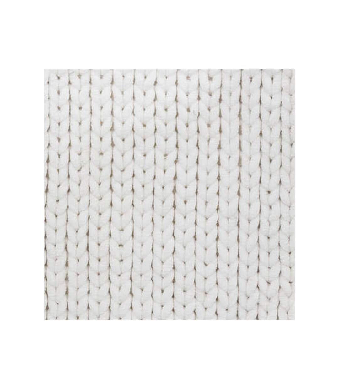 Tapis de Salle de Bain Tissé Épais 50x120cm Blanc