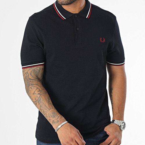 Polo Manches Courtes Twin Tipped M3600 Bleu Marine