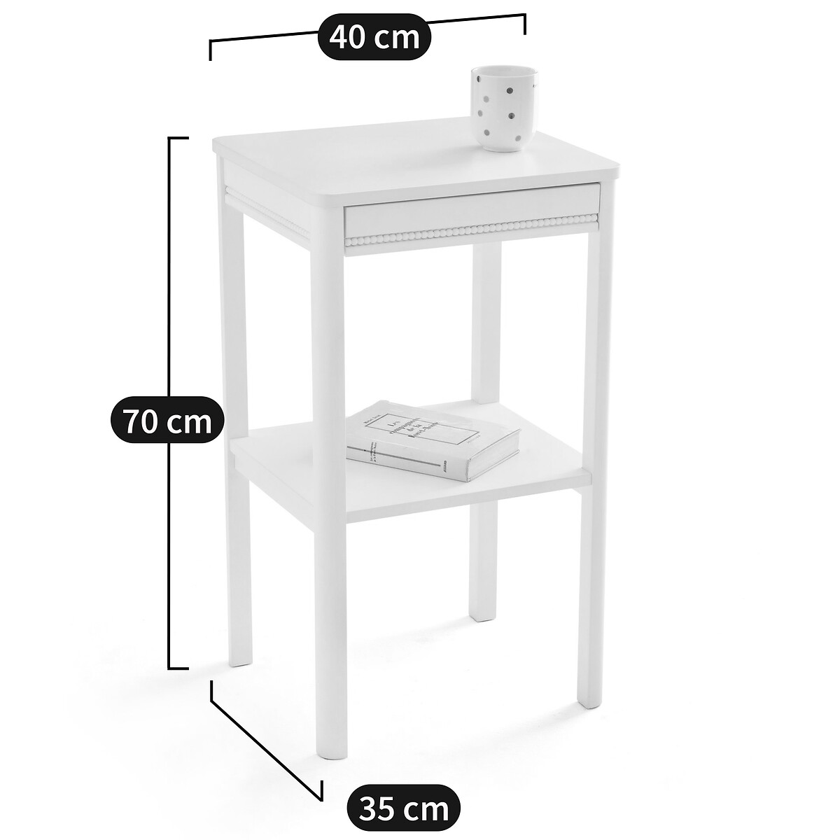 LA REDOUTE INTERIORS<br>Mesinha de cabeceira Perle