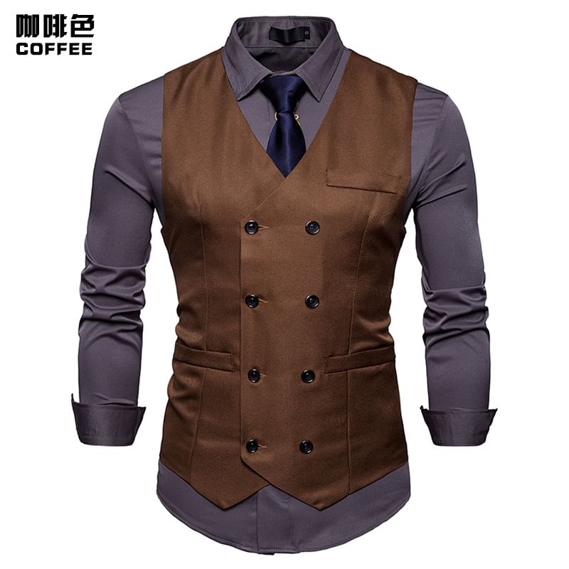 FORSETI - V-hals dubbelrijs vest