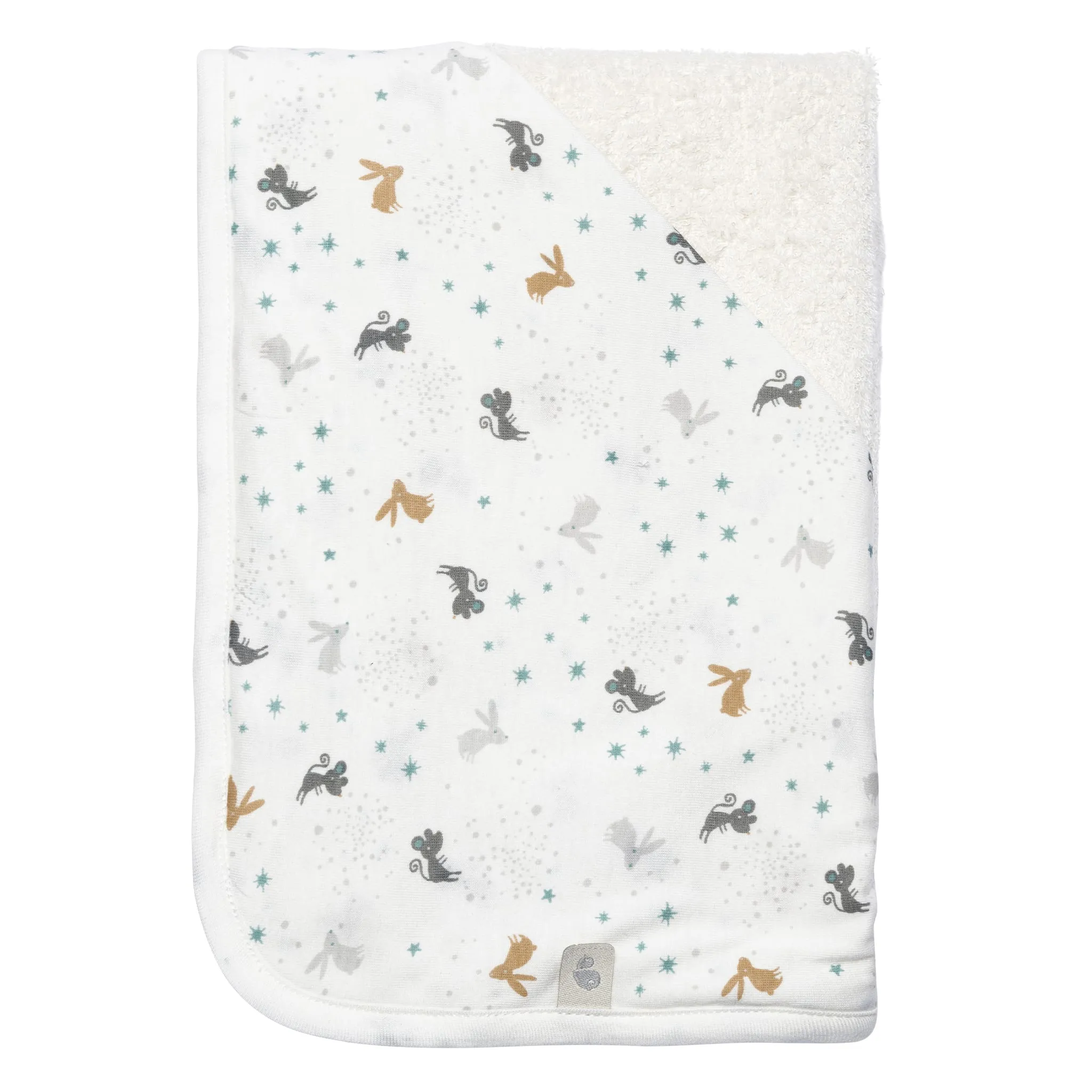 Perlimpinpin Serviette à Capuchon en Bambou - Souris