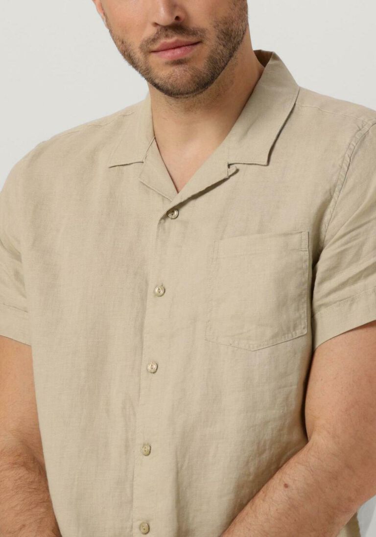 DSTREZZED zand dstrezzed casual overhemd resort shirt linen