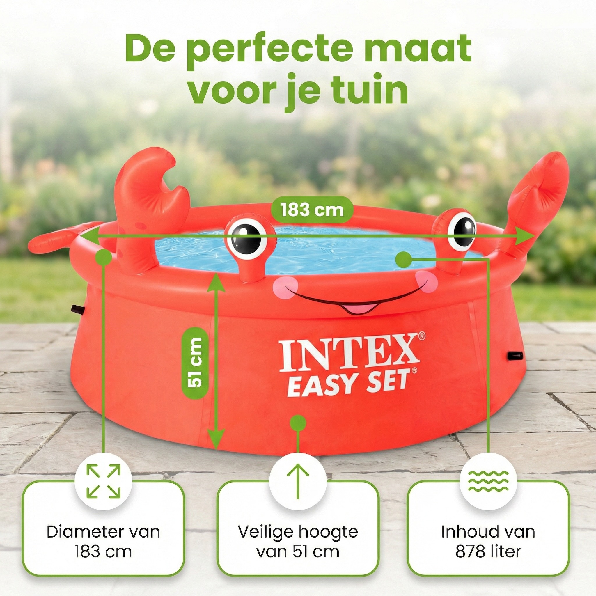 Intex easy set 183x51cm zwembad - krab