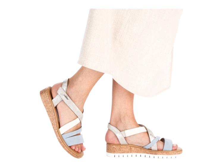 Rieker V4364 aqua/offwhite/fog-silver