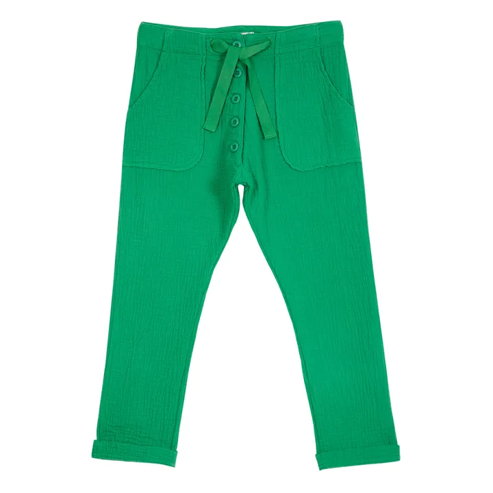 Emile et Ida Pantalon Gaze de Coton | Vert