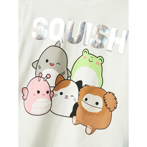 Name It Octiv Squish T-shirt, Cloud Dancer, 134-140 cm
