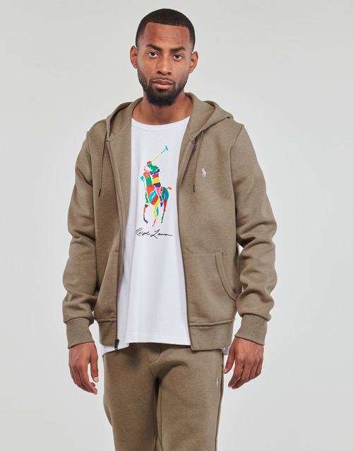 Polo Ralph Lauren - SWEATSHIRT ZIPPE EN DOUBLE KNIT TECH Marrón / China / Cedar / Heather