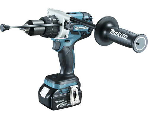 Makita DLX5034T Accu Speciale Set: Slagboormachine/Schroefmachine + Reciprozaag + Cirkelzaag + Haakse Slijper + Lamp inclusief 2 x 5,0 Ah Accu's, Snellader en Draagtas