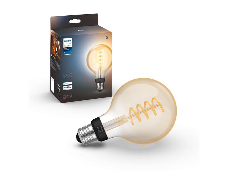 Philips Hue White Ambiance E27 Einzelpack Globe G93 Filamen Filamentleuchtmittel mit E27 Sockel