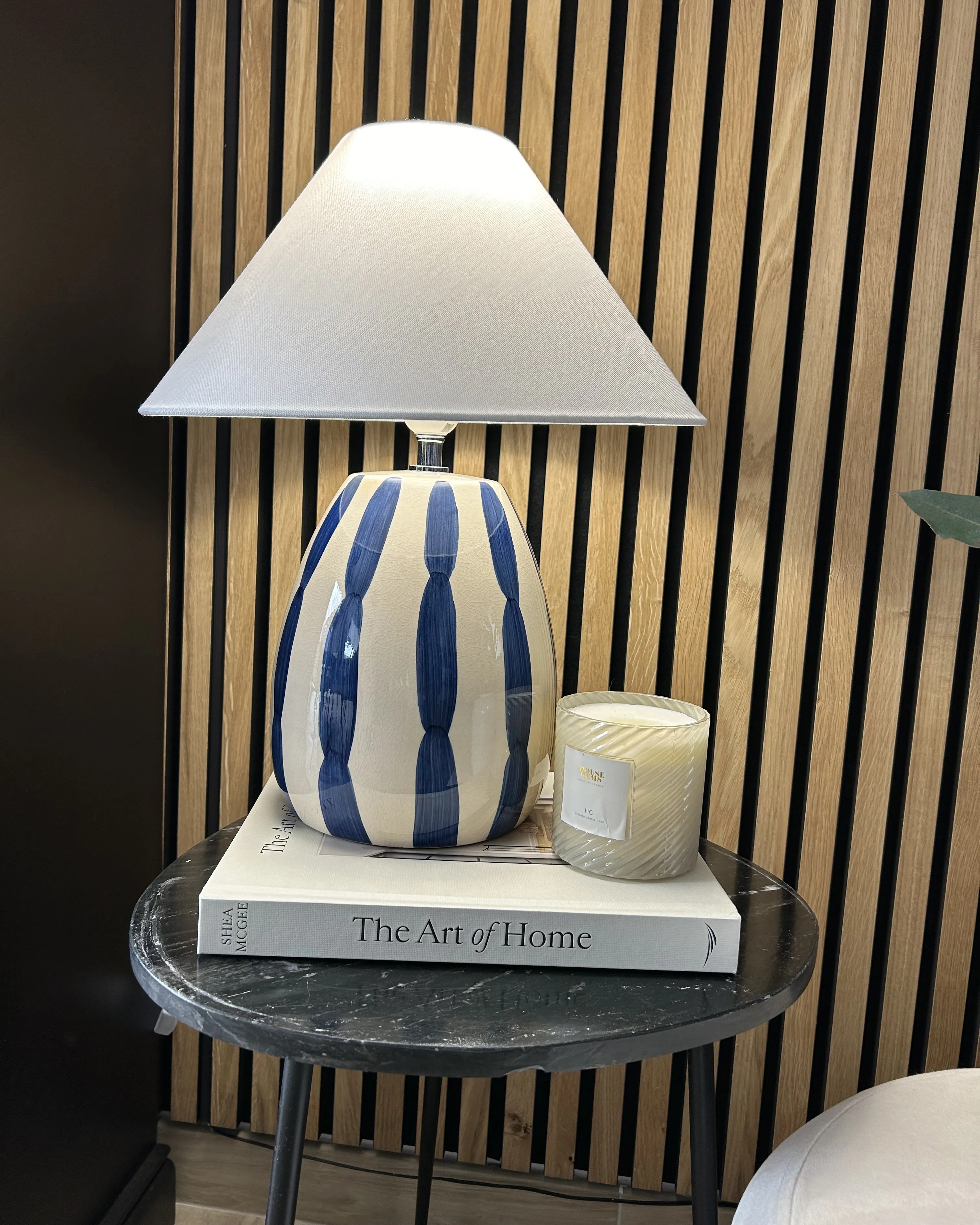 Tafellamp LUCHETTI Keramiek Wit/blauw
