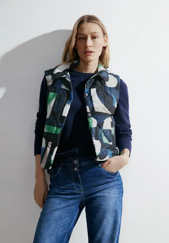 Weste mit Print - universal blue