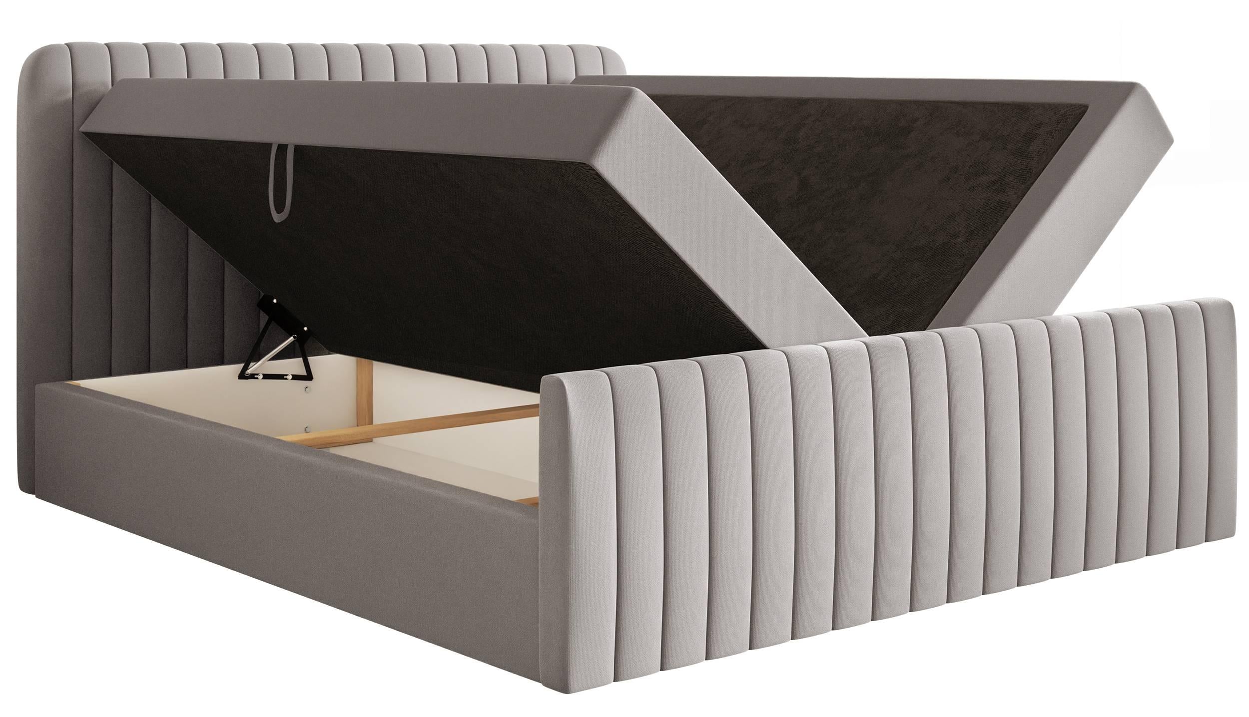 NADUVI Collection Boxspring Adrien chenille met opbergvak 160x200