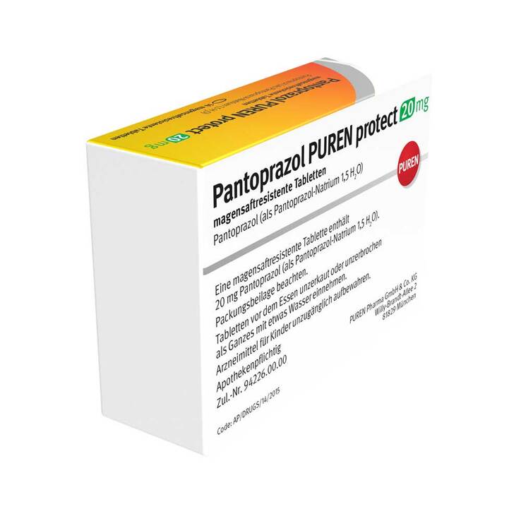 Pantoprazol Puren protect 20 mg magensaftresistent Tabletten , 14 St