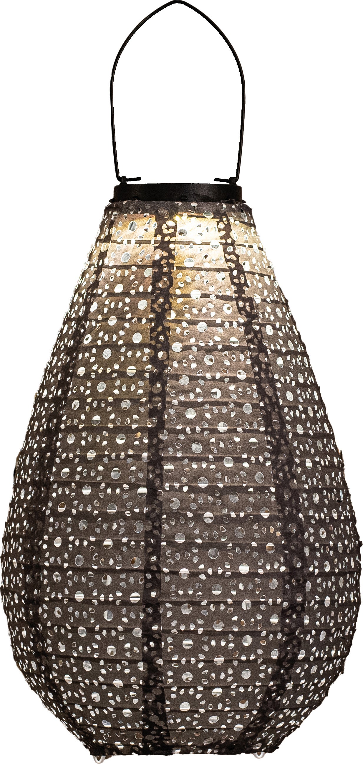 Solar lampion Marrakesh grijs D 20 H 29 cm