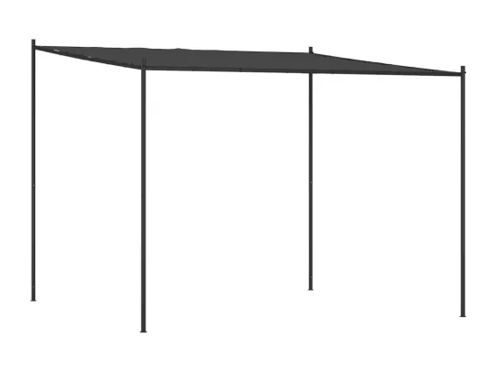 Belvédère anthracite 3x3 m 180 g/m² tissu et acier