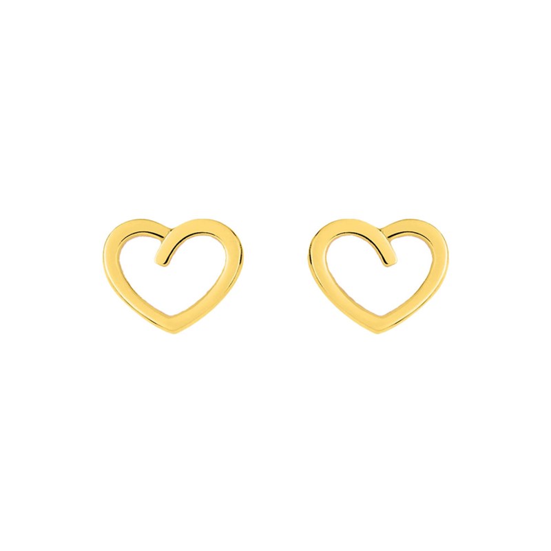 Boucles d'oreilles enfant - Or 18 Carats - Coeur