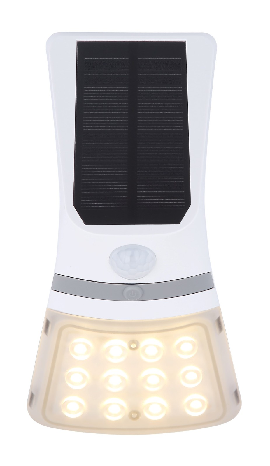 LED-Solar-Wandleuchte - schwarz-weiß - Bewegungsmelder