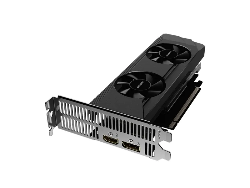 Gigabyte Radeon RX 6400 D6 LOW PROFILE 4G - grafikkort - Radeon RX 6400 - 4 GB GDDR6 - PCIe 4.0 lavprofil - HDMI, DisplayPort