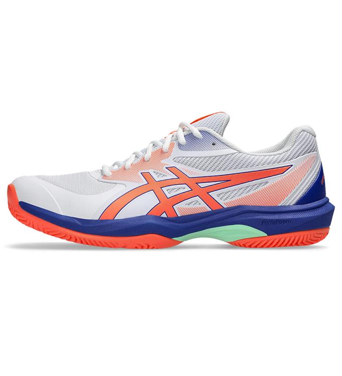 ASICS GAME FF PADEL 1041A493-100 WHITE-VIVID-CORAL