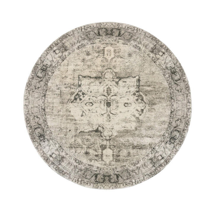 Rond vintage vloerkleed - Kyra Medaillon Creme | Duurzaam design