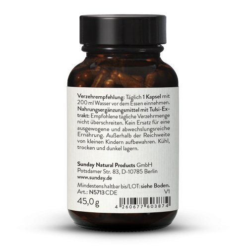 Sunday Natural Products  Tulsi Extrakt Kapseln