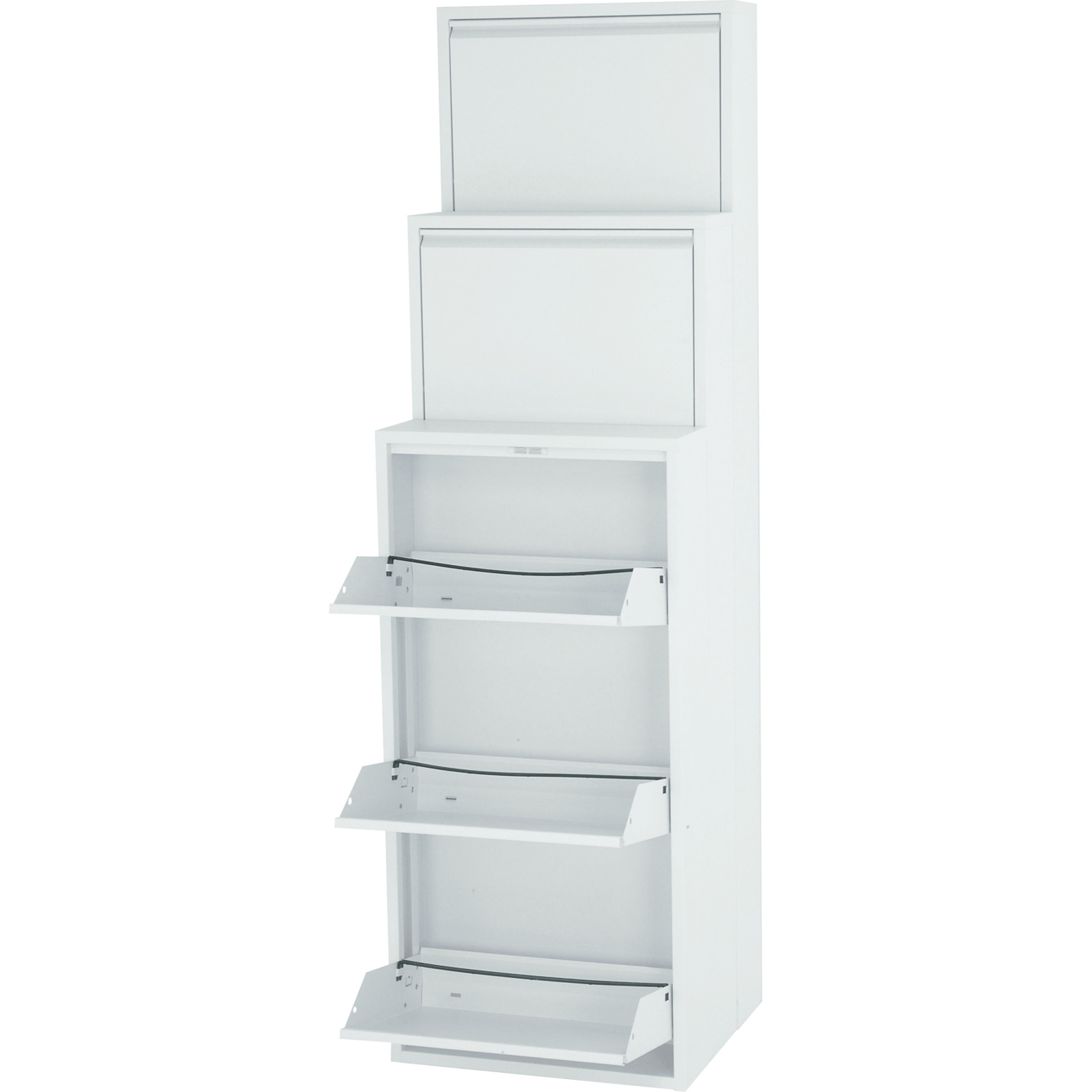Schuhschrank Berry Metall weiss 51 x 103 x 15 cm