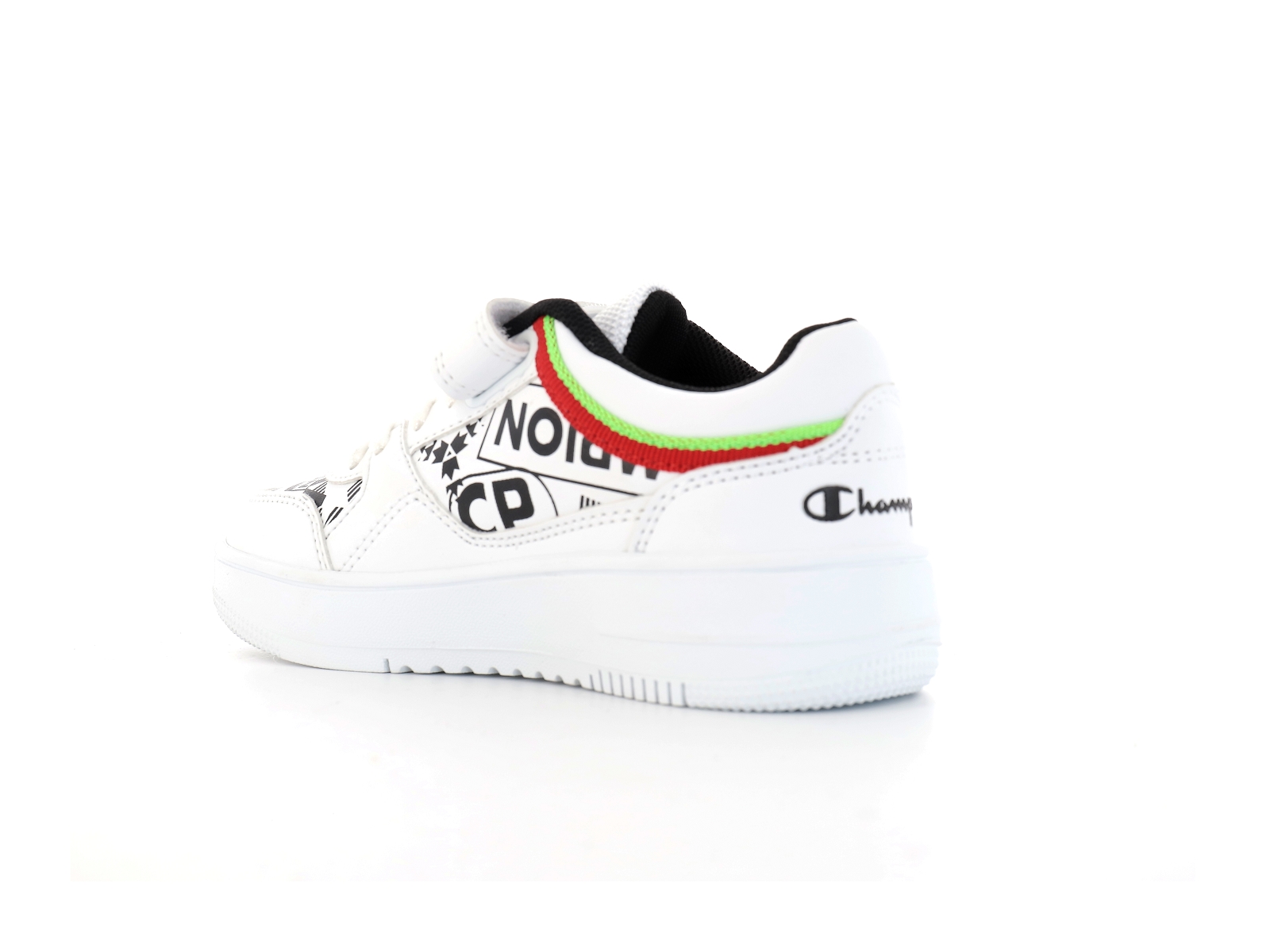 Champion-REBOUND GRAPHIC LOW B PS Synthétique Blanc multi