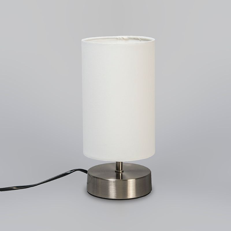 Moderne tafellamp wit rond 12 cm - Milo 2
