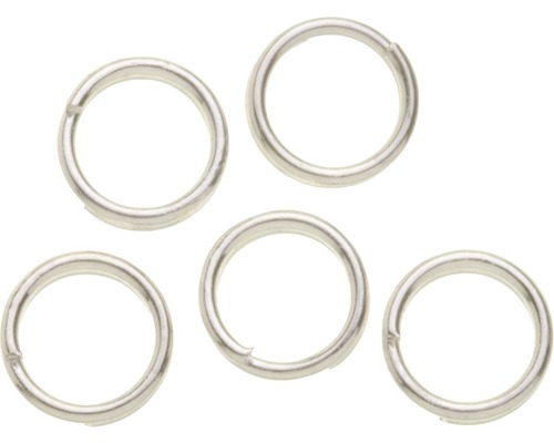 Splitringen, zilverkleurig, 7 mm, 15 stuks