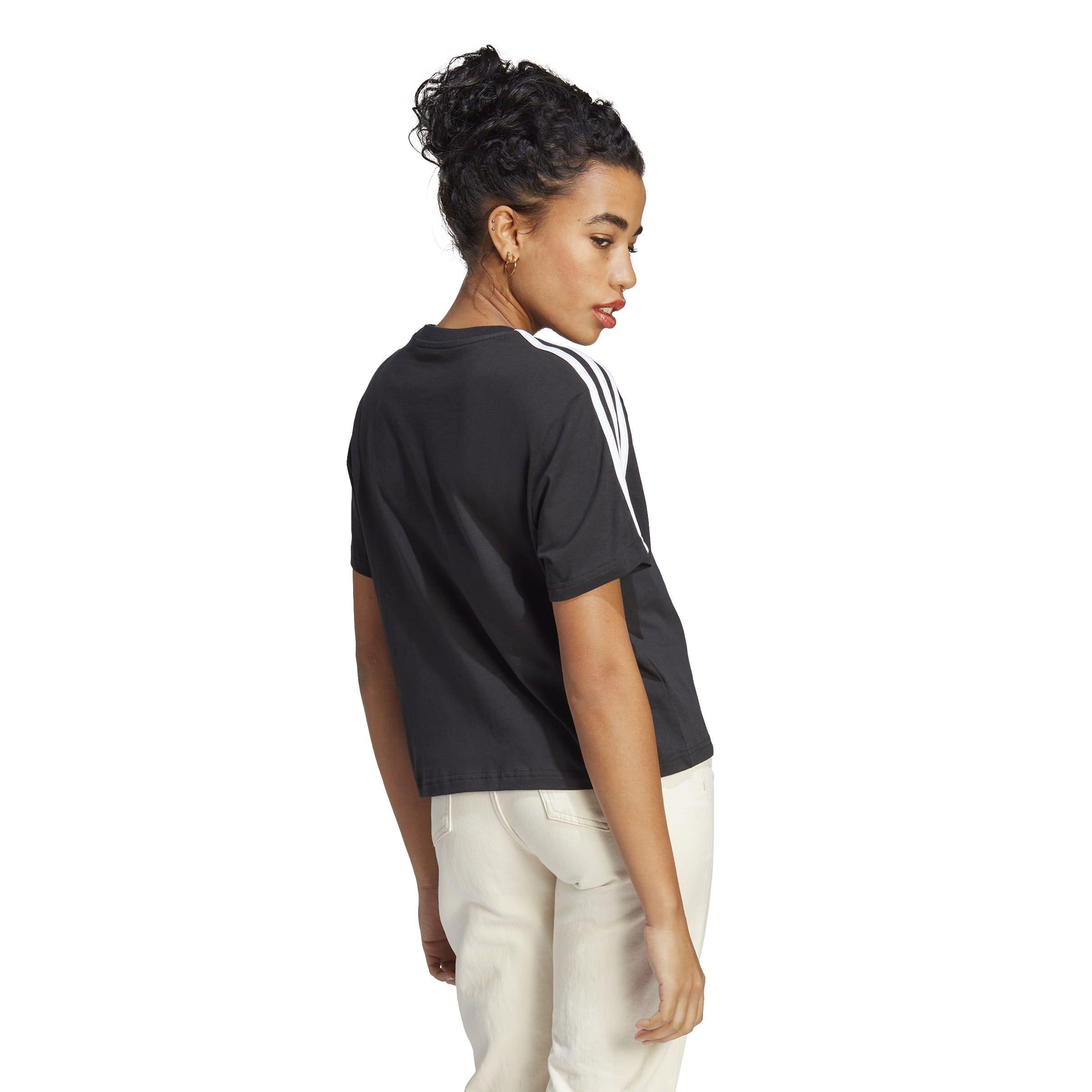 adidas 3S Crop T Shirt Womens