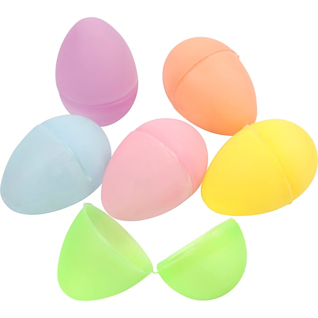 Egg, H: 6 cm, dia. 4 cm, pastellfarger, 12 stk./ 1 pk.