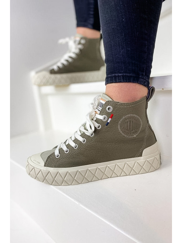PALLA ACE MID LEATHER DUSKY GREEN - Palladium