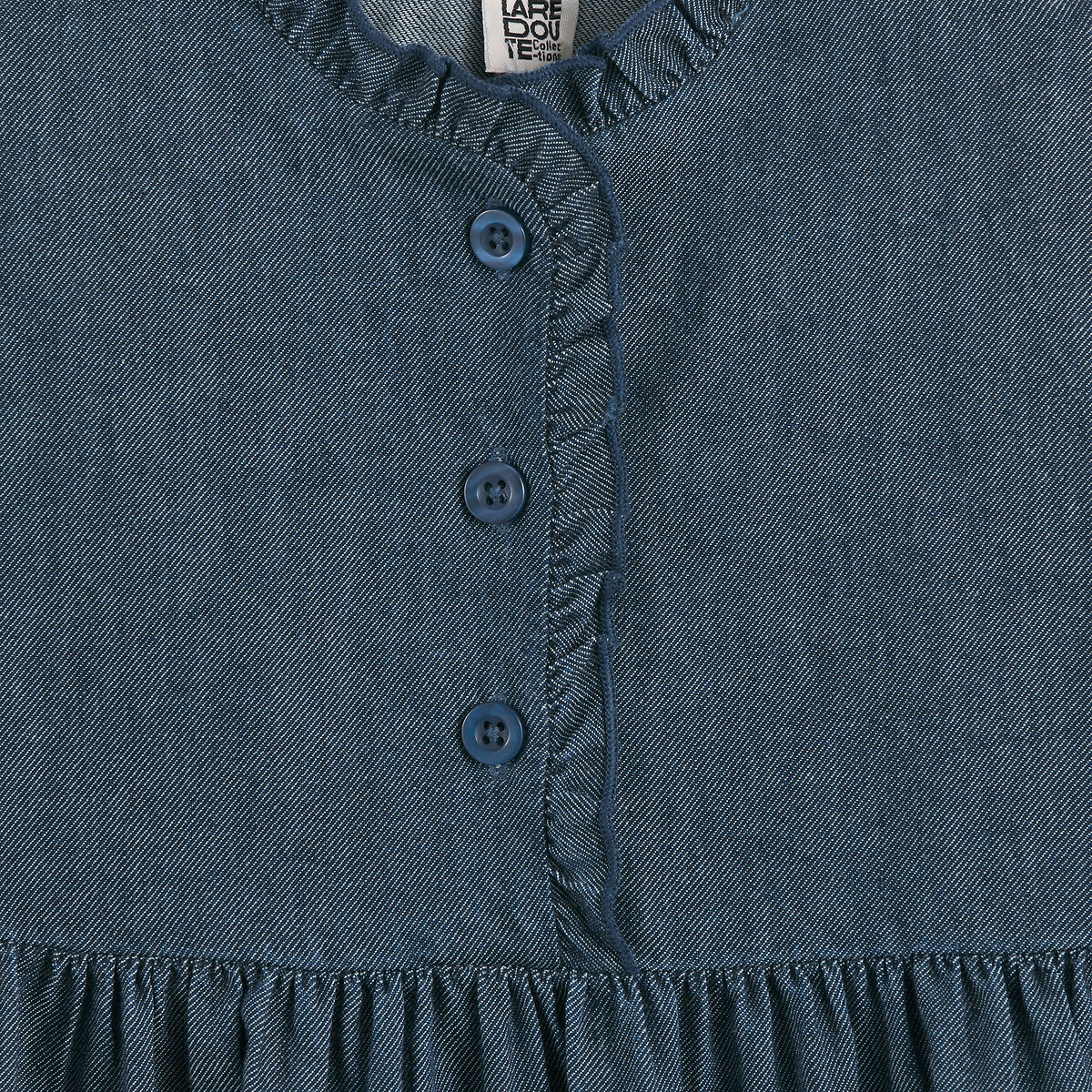 COLEÇÕES LA REDOUTE<br>Vestido jeans leve com mangas compridas