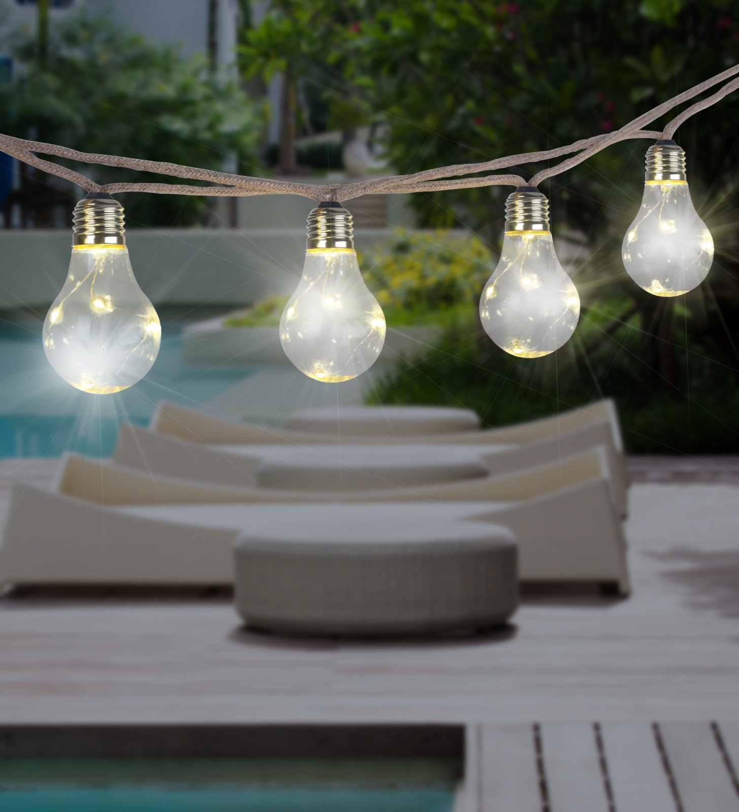 LED-Lichterkette - Glühbirnen - 570 cm