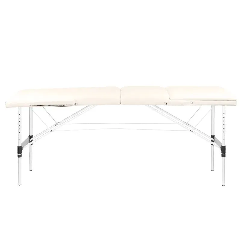 Activeshop sammenklappelig massagebriks 3-delt, aluminium, model Comfort Activ FIZJO, cremefarvet