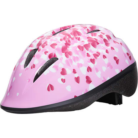 CSI Cykelhjelm 46-53 cm - pink m. hjerter