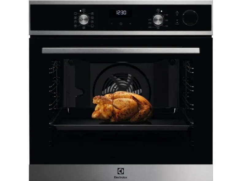 Electrolux SteamCrisp 700 EOC5E70X - Ovn - til indbygning - niche - bredde: 56 cm - dybde: 55 cm - højde: 57.8 cm - med selv-rengøring - Klasse A - rustfrit stål