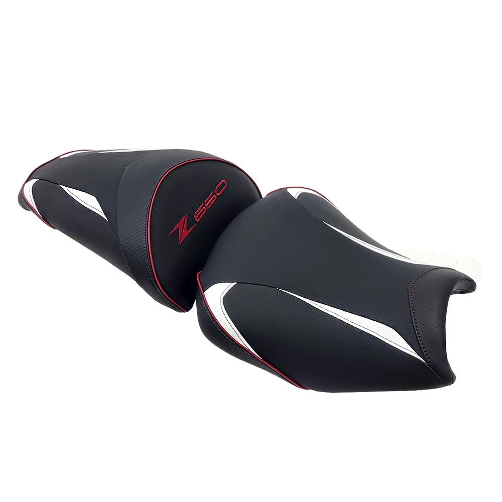 Bagster - Selle Ready Luxe série spéciale Kawasaki Z650 (2020-2023) Noir / Blanc / Rouge